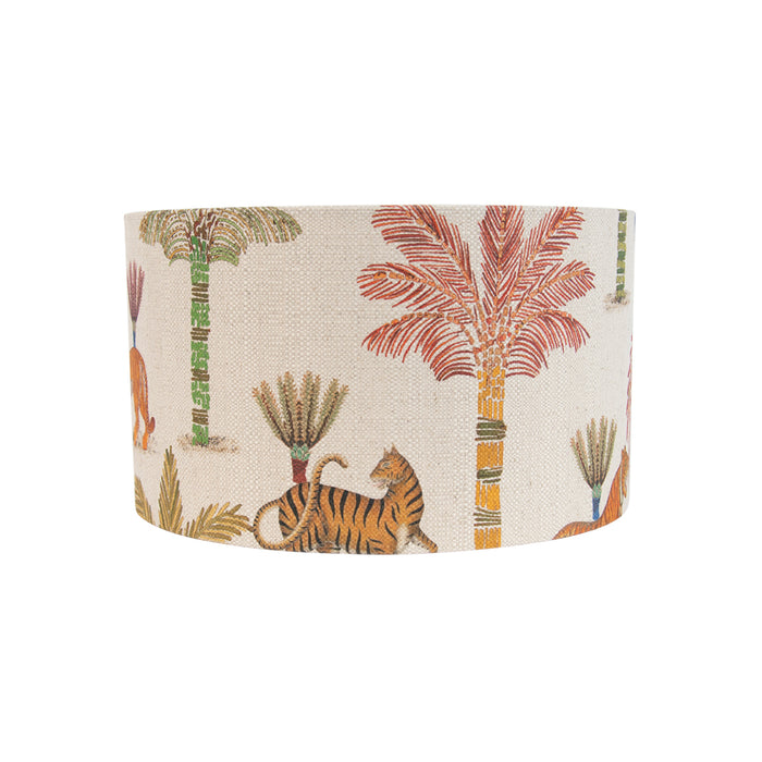 QAZQA Stoffen lampenkap multicolor met dierenprint 35|35|20