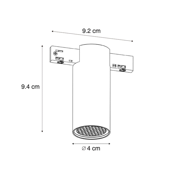 QAZQA Moderne spot wit voor railsysteem 1-fase GU10 35mm - Slimline
