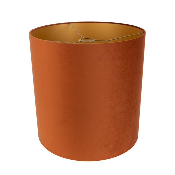 QAZQA Stoffen lampenkap oranje met gouden binnenkant 40|40|40