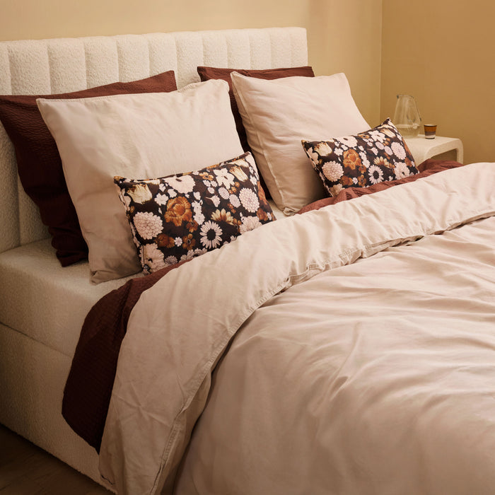 by fonQ Leon Boxspring met Relaxfunctie 160 x 200 cm - Bouclé / Ivoor