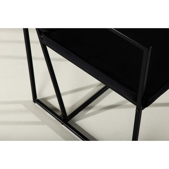 Svea - Lorka eetkamerstoel - velvet - zwart