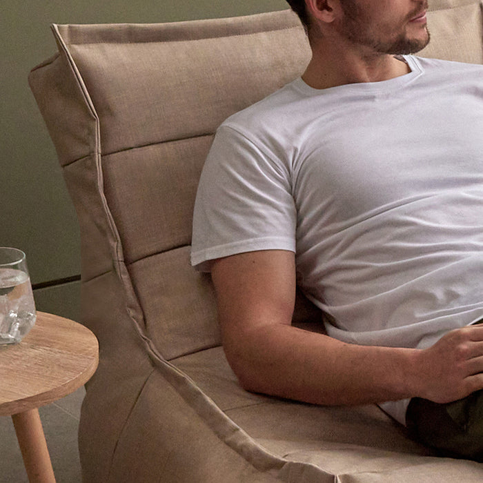 icon Dolce Lounge Zitzak met Poef - Binnen en Buiten - Beige