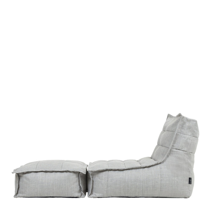 icon Dolce Lounge Zitzak met Poef - Binnen en Buiten - Grijs