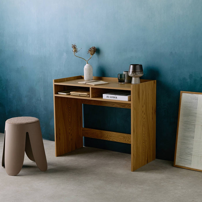 sweeek - Bureau hout decor 2 opbergvakken