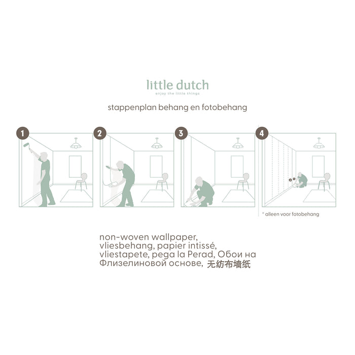 Little Dutch Little Farm Fotobehang - Dieren - 2,80x3m - Groen