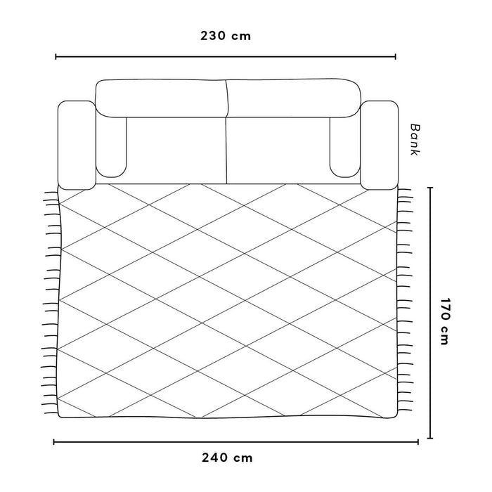 Dutchbone Rugged Vloerkleed 170 x 240 cm - Zwart