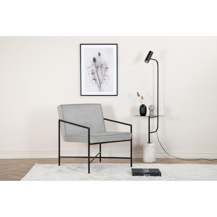 Svea - Nara fauteuil - velvet - grijs