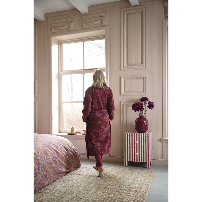 Pip Studio Jasmin Jacquard Badjas - Donker Roze - L