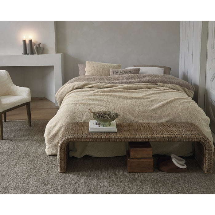 Rivièra Maison Huggle Dekbedovertrek 140 x 200/220 cm - Zand
