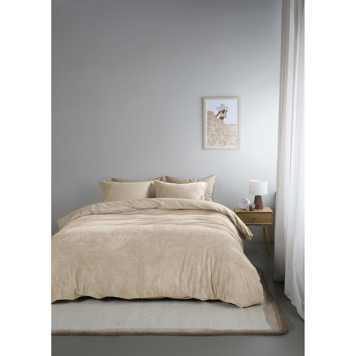 Ambiante Plush Dekbedovertrek 240 x 200/220 cm - Zand
