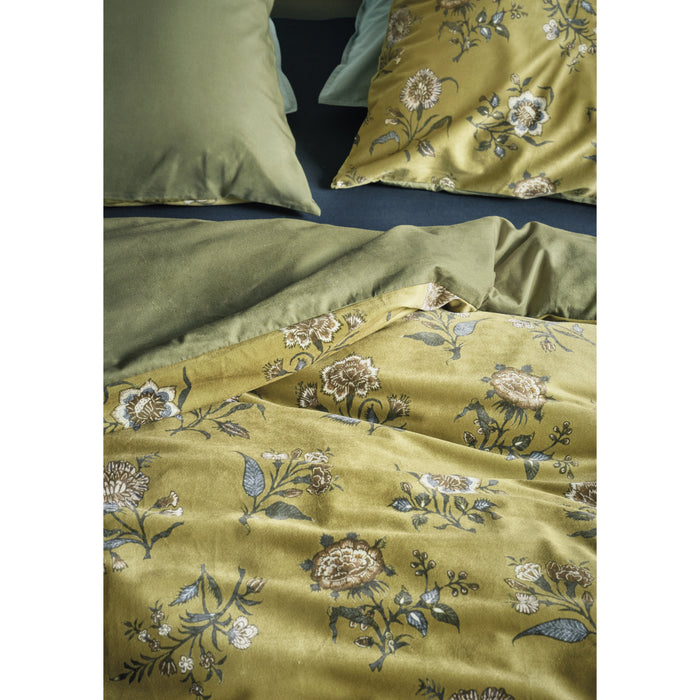 At Home by BeddingHouse Bygone Dekbedovertrek 240 x 200 cm - Olive Green