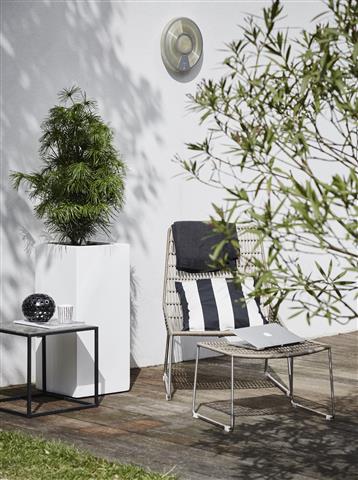 Capi Lux White Pot vierkant wit 25 x 25 x 67 cm