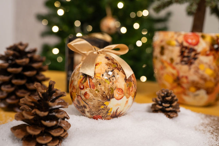 TS Collection - Kerstbal Cotton cream - Los