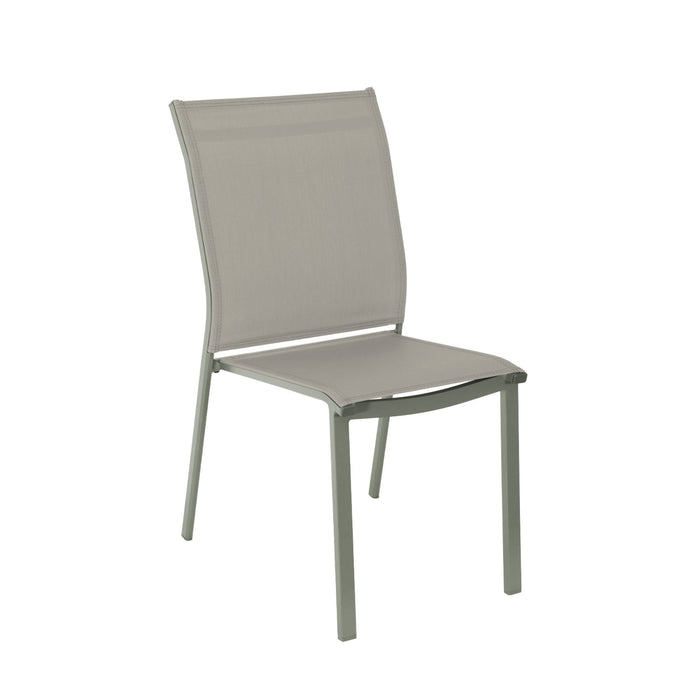 sweeek - Stapelbare tuinstoel van aluminium en textilene (Set van 2)