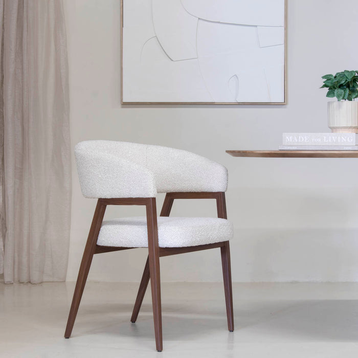 DÉJA Living - Eetkamerstoel Beige|Walnoot - Fureso - Set van 2