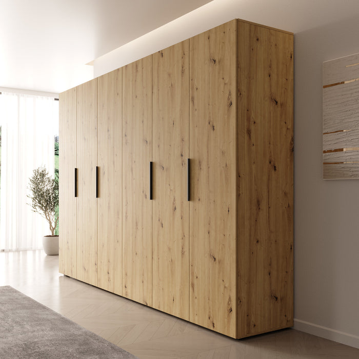 Meubella - Kledingkast Marquesa - Eiken - 300 cm