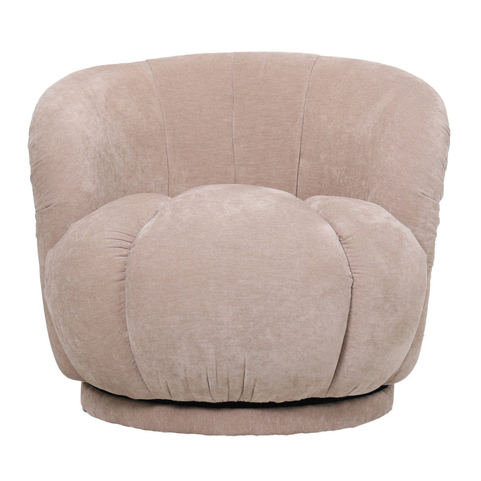 DÉJA Living - Draaifauteuil Taupe Stof - 86x84x70cm - Arby