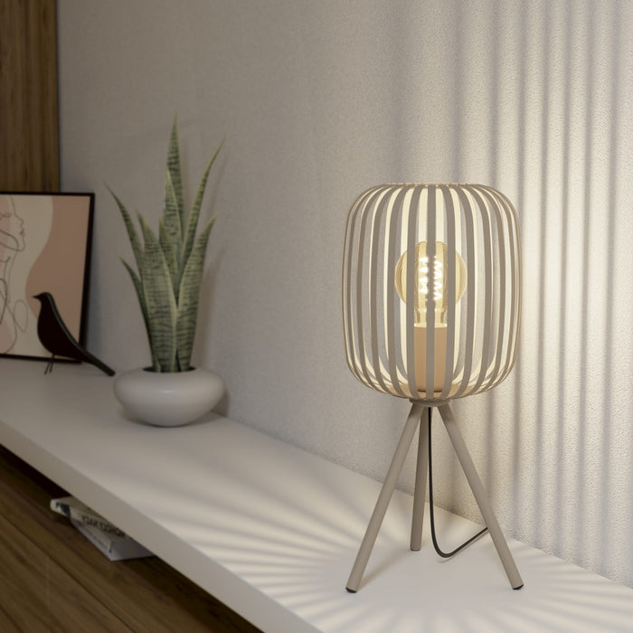 EGLO Romazzina Tafellamp - E27 - Ø 20 cm - Zandkleur