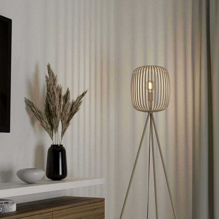 EGLO Romazzina Vloerlamp - E27 - 140,5 cm - Zandkleur
