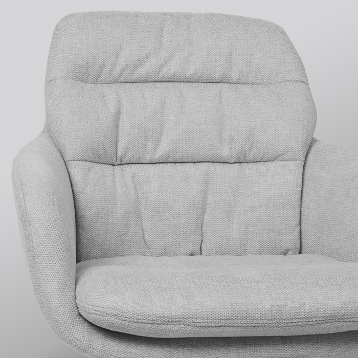 Nolon Nola-Mia Eetkamerstoel Grijs - Draaibaar - Armleuning - Zwart