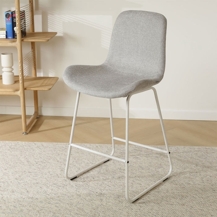 Nolon Nino-Fé Barkruk Lichtgrijs - Wit Onderstel - 75 cm