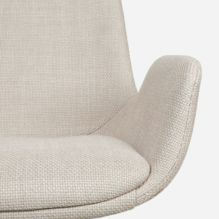 Nolon Nino-Eef Barkruk Beige - met Armleuning - Zwart - 75 cm