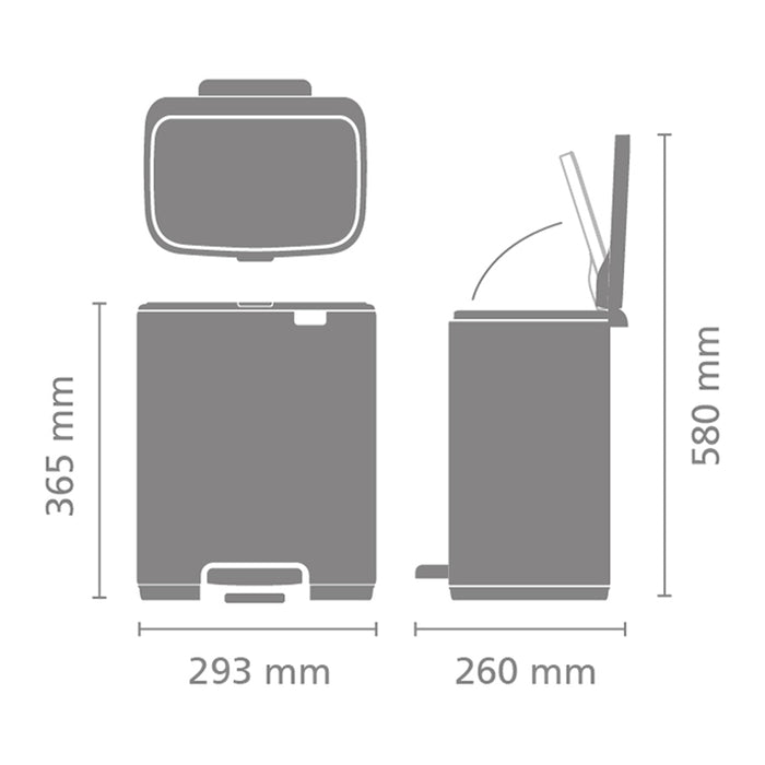 Brabantia Bo Pedaalemmer 12 L - Soft Beige