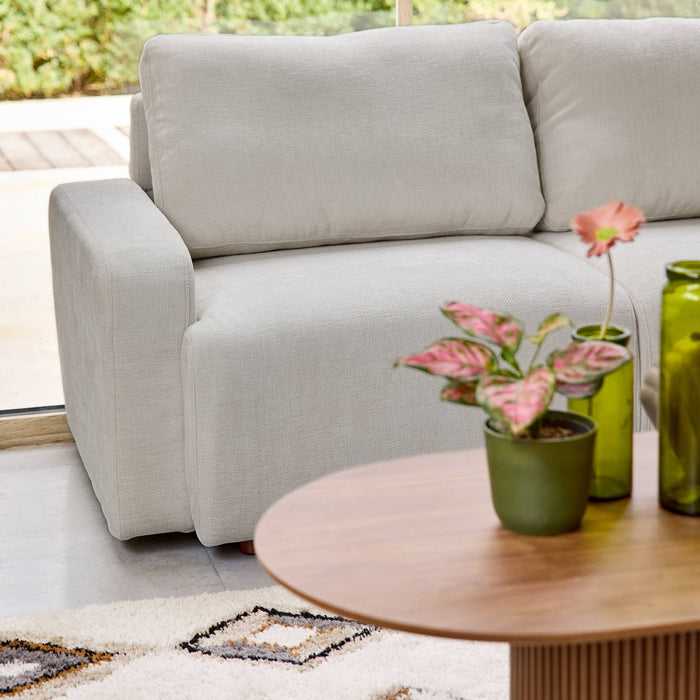 sweeek - Hoekbank rechts 3 zitplaatsen stof