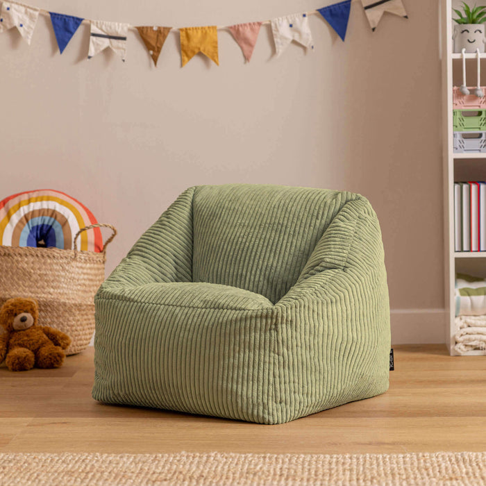 icon Natalia Kinderzitzak Fauteuil - Ribfluweel - Saliegroen