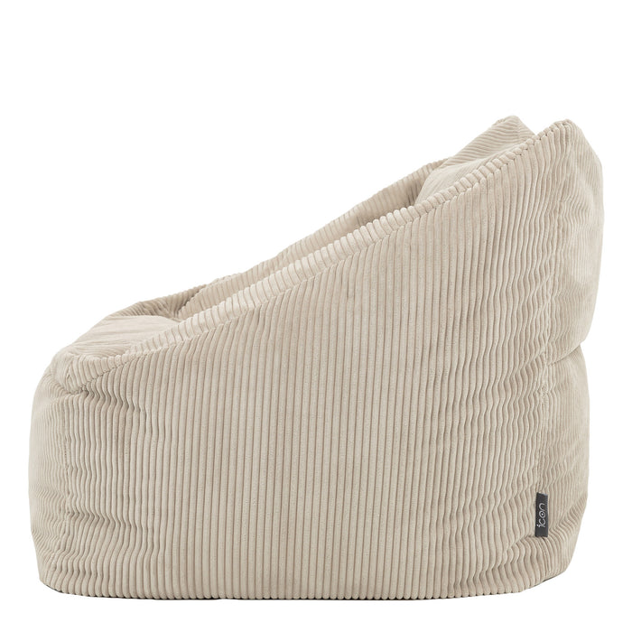 icon Natalia Zitzak Fauteuil met Poef - Ribfluweel - Beige