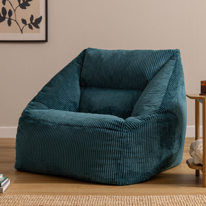 icon Natalia Zitzak Fauteuil - Ribfluweel - Blauwgroen