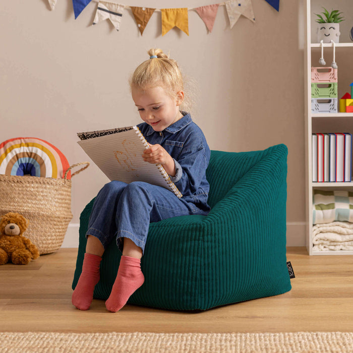 icon Natalia Kinderzitzak Fauteuil - Ribfluweel - Blauwgroen