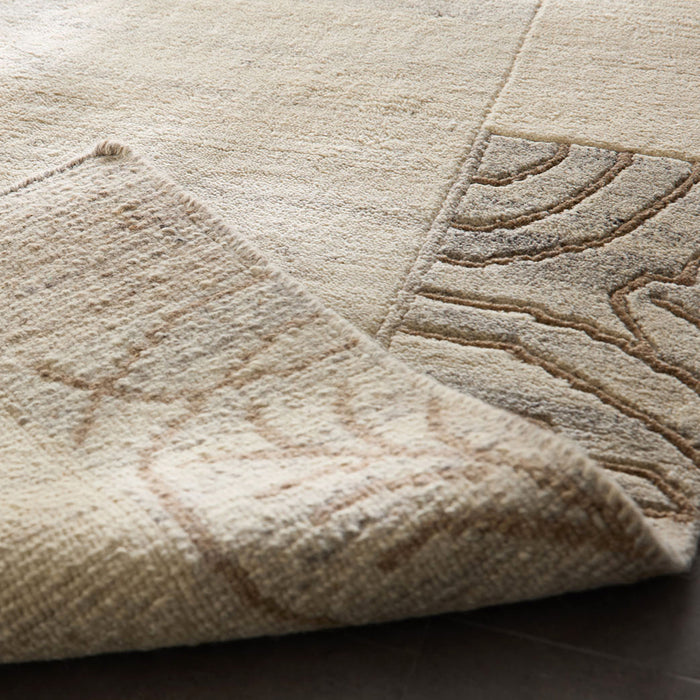 Theko Handgeknoopt wollen tapijt Nakarta 60x90 cm - Beige