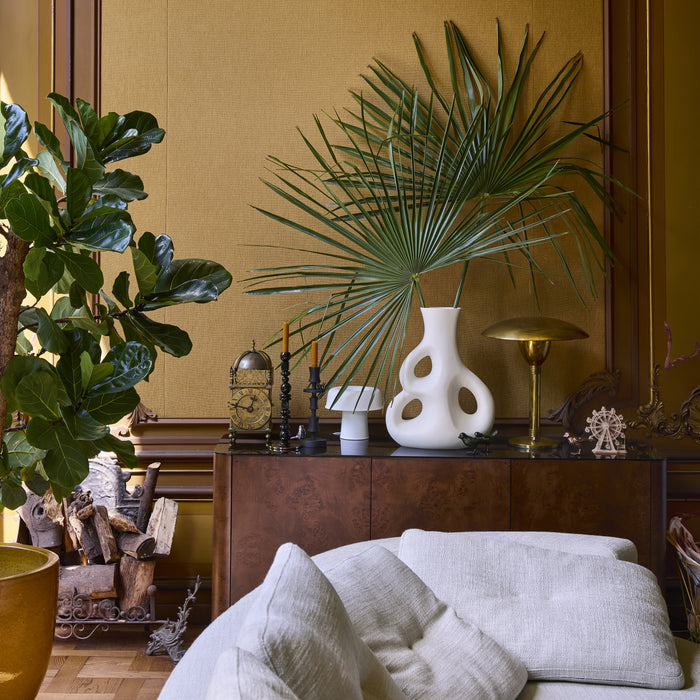 POLSPOTTEN Beads Kandelaar H 34 cm - Zwart