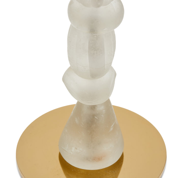 POLSPOTTEN Beads Kandelaar H 34 cm - Wit