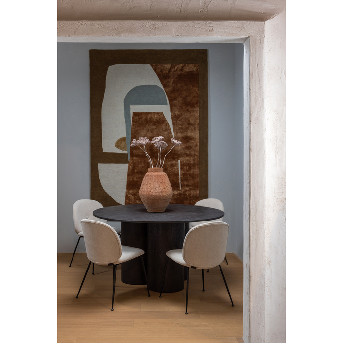 WOOOD Oona Eettafel - MDF - Donkerbruin - 75x140x140