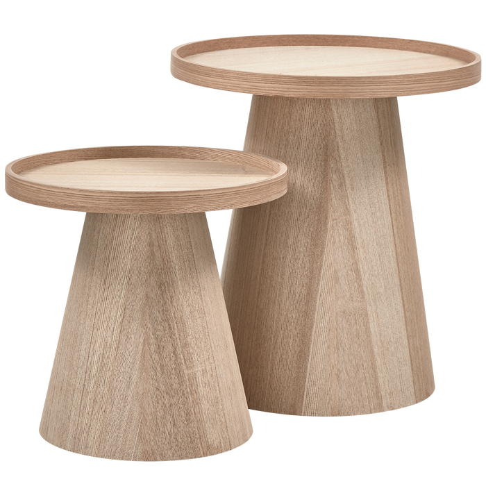 WOOOD Maud Bijzettafel - Hout - Naturel - 38x39x39