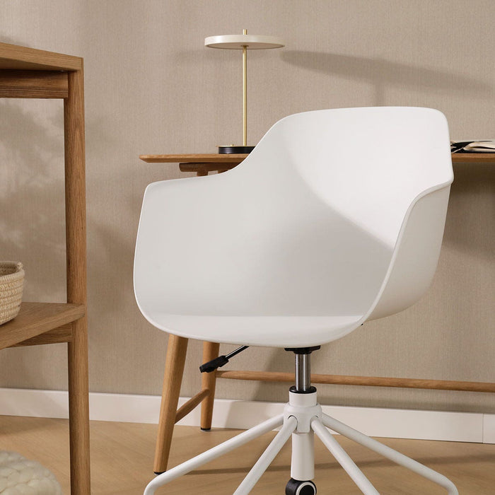 Nolon Nout-Puk Bureaustoel Wit - met Armleuning - Wit Onderstel