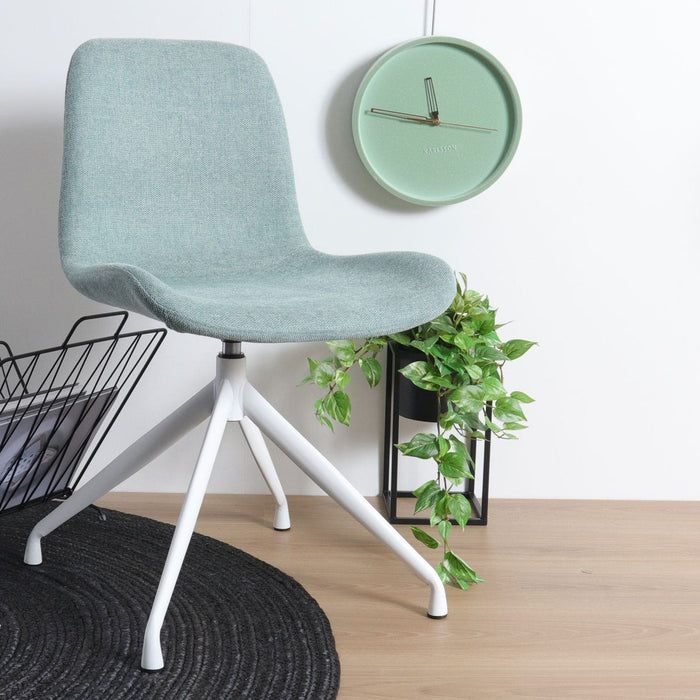 Nolon Nola-Fé Eetkamerstoel Zacht Groen - Draaibaar Wit Onderstel