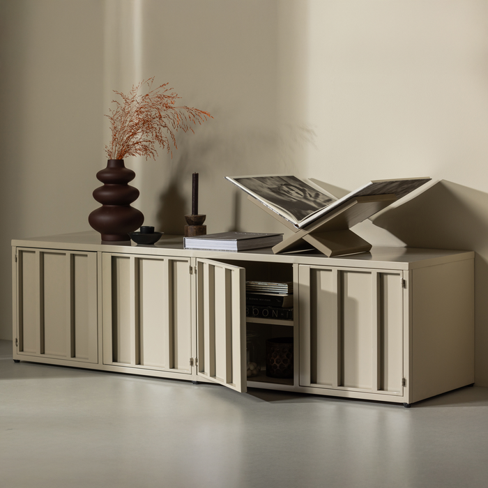 WOOOD Level Tv-Meubel - Metaal - Zand - 44x160x44