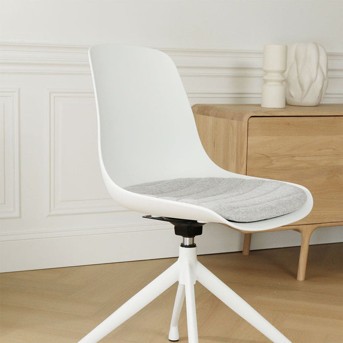 Nolon Nola-Liv Eetkamerstoel Wit - Lichtgrijs - Draaibaar - Wit