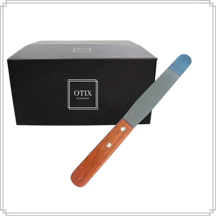 OTIX Glaceermes Paletmes Houten Handvat RVS Spatel 27cm Bakken en K...