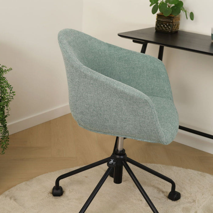 Nolon Nout-Otis Bureaustoel Zacht Groen - Armleuningen - Zwart