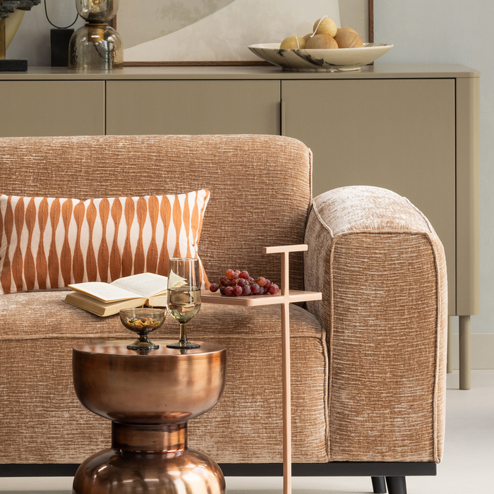 WOOOD Toste Bijzettafel - Metaal - Oud Roze - 64x22x22