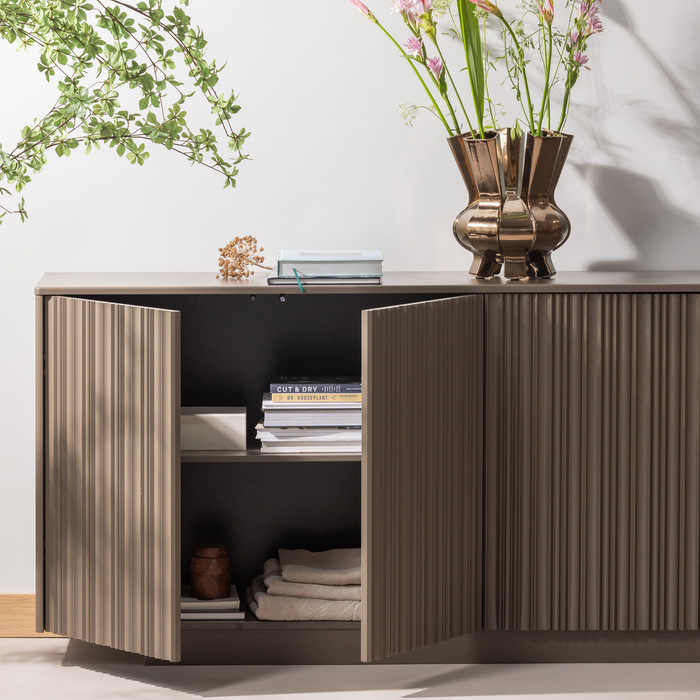 WOOOD Nova Dressoir 200 cm - Grenen - Truffel Bruin - 85x200x40