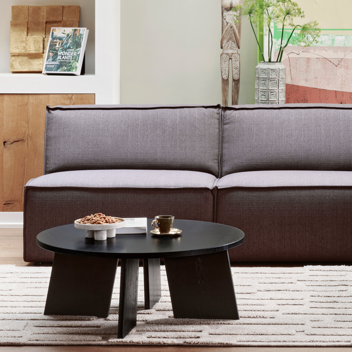 WOOOD Fries Salontafel - Eiken - Blacknight - 36x90x90