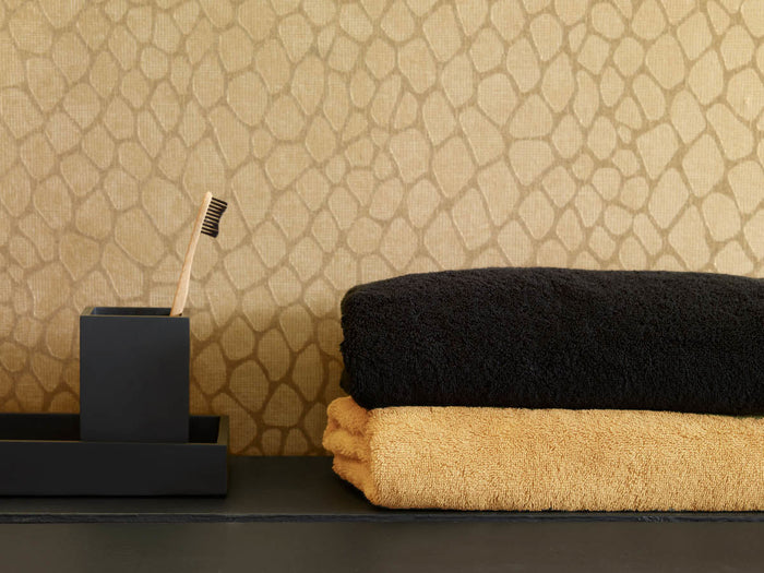 London Handdoek Black | Zwart | Katoen