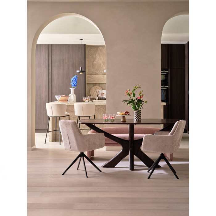 WOOOD Zone Bankje - Polyester - Rose Dust - 58x160x55