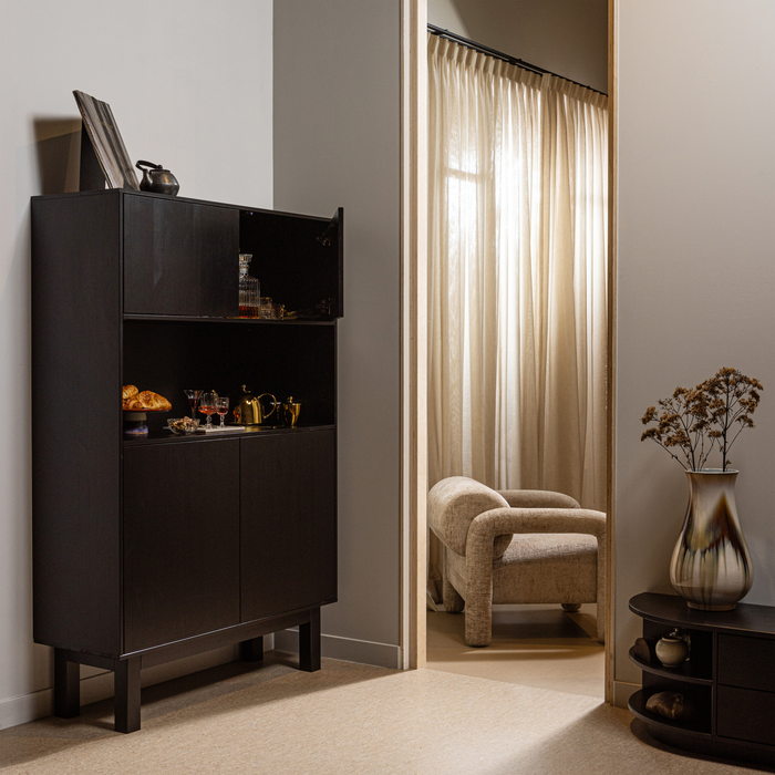 WOOOD Lenny Fauteuil - Polyester - Zand - 65x76x82