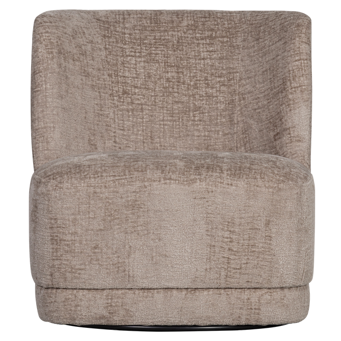 WOOOD Atty Draaifauteuil - Polyester - Zand - 75x74x65